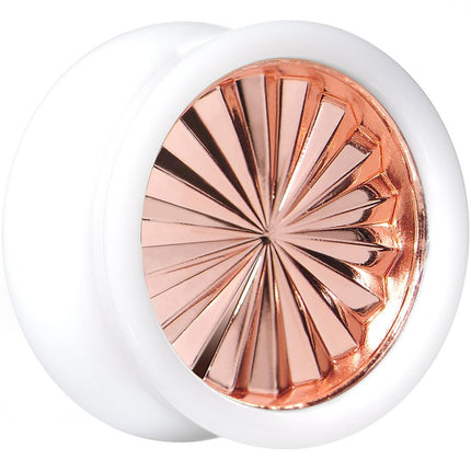 White Acrylic Pink Flashy Tire Rim Saddle Plug 2G to 20mm