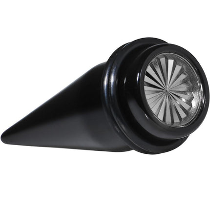 Black Acrylic Grey Flashy Tire Rim Taper 2G to 20mm