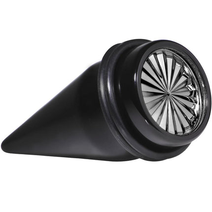 Black Acrylic Grey Flashy Tire Rim Taper 2G to 20mm