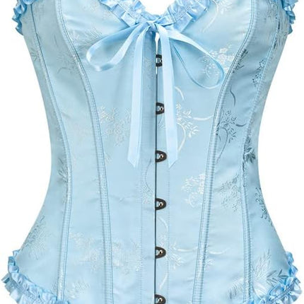 Corset Tops for Women,Lace Bustier Corset Lingerie top,Renaissance Overbust Corset Push Up Bodysuit