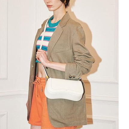 New JW PEI Womens Small White Adjustable Strap Joy Shoulder Bag Handbag