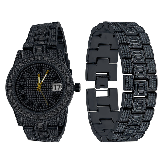 OYSTER CRYSTAL STONES WATCH SET | 530753