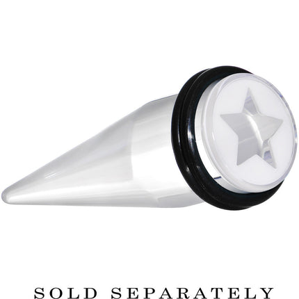 9/16 Clear White Acrylic Wish on a Star Taper