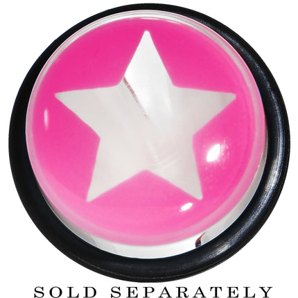5/8 Clear Pink Acrylic Wish on a Star Taper