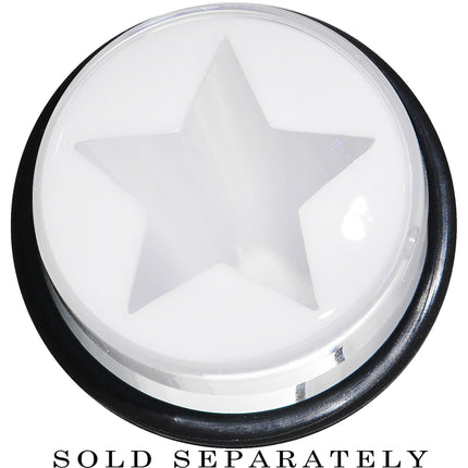 18mm Clear White Acrylic Wish on a Star Taper