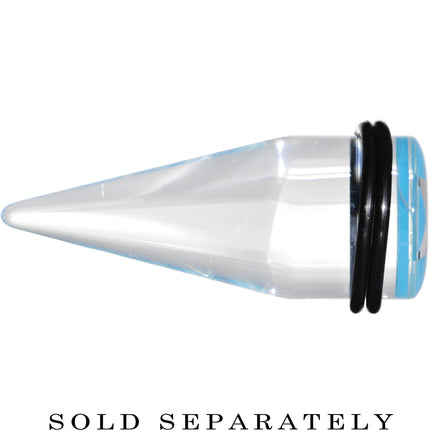 20mm Clear Light Blue Acrylic Wish on a Star Taper