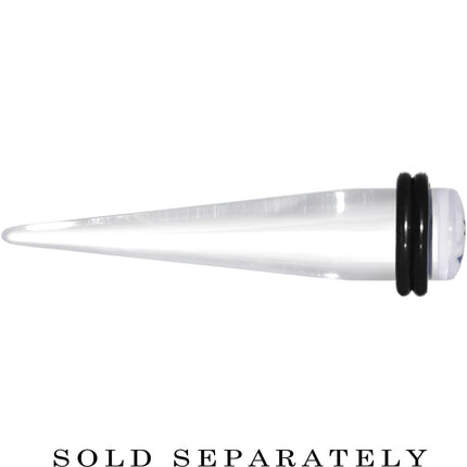 00G Clear White Acrylic Set Sail Nautical Anchor Taper