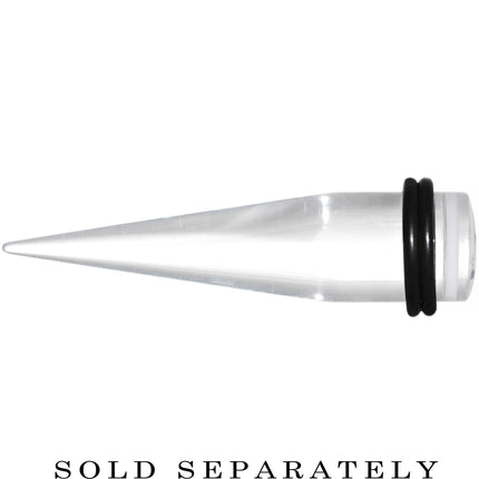 1/2 Clear White Acrylic Set Sail Nautical Anchor Taper