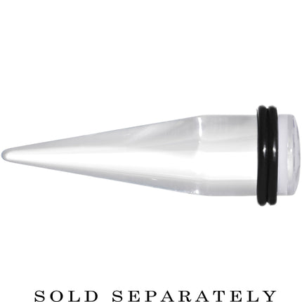 9/16 Clear White Acrylic Set Sail Nautical Anchor Taper