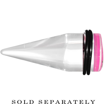 20mm Clear Pink Acrylic Set Sail Nautical Anchor Taper