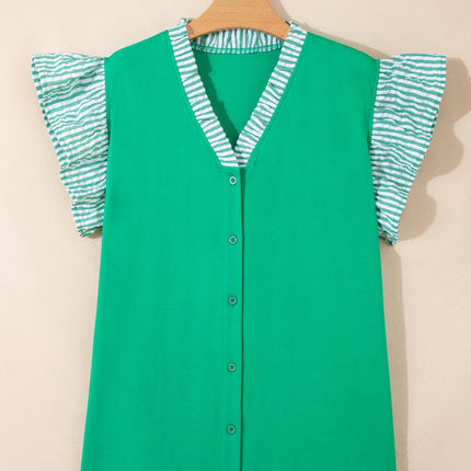 Presley Trim Flutter Sleeve PLUS Blouse