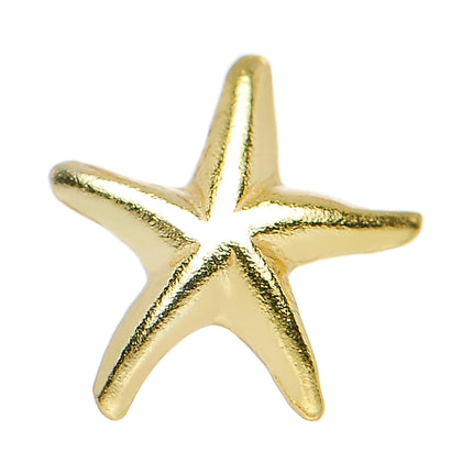 22G 925 Sterling Silver Gold Plated Ocean Starfish Nose Bone