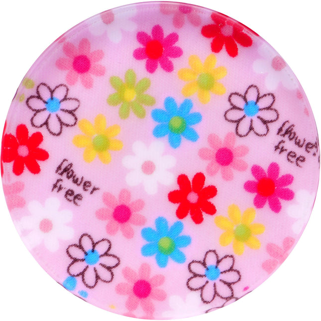 48mm Acrylic Pink Multicolored Flower Power Saddle Plug