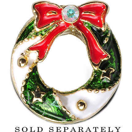 00G Festive Wreath Christmas Single Flare Plug