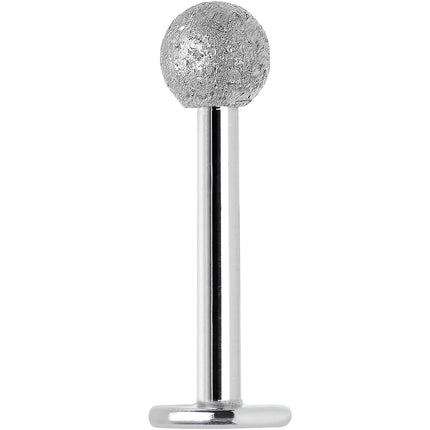 16G 5/16 Silver Sandblasted Steel Monroe Labret 3mm Ball