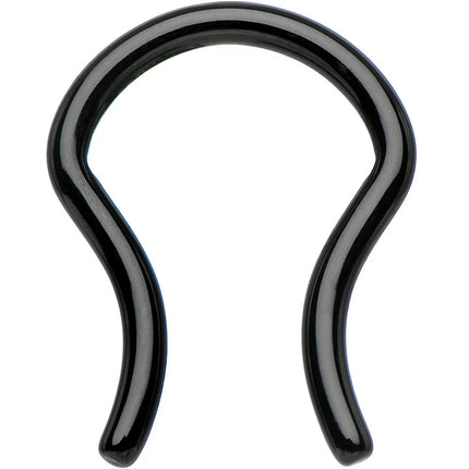 14G 5/8 Black Anodized Titanium Septum Retainer