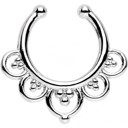 Beads and Balloons Non-Pierced Clip On Fake Septum Ring