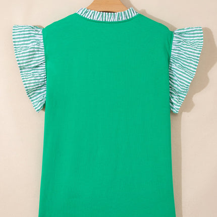 Presley Trim Flutter Sleeve PLUS Blouse