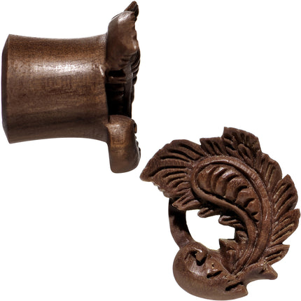 5/8 Organic Wood Heaven's Nectar Hand Carved Plug Set