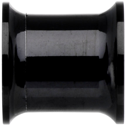 0G Clear CZ Gem Black IP Screw Fit Tunnel Plug Set