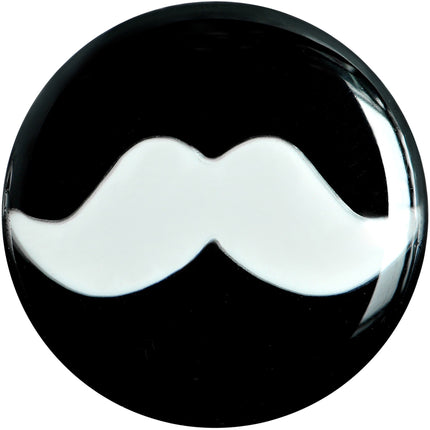 18mm Black Acrylic White Mustache Saddle Plug