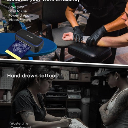 AIMO MR3 Bluetooth Tattoo Stencil Pocket Printer (can use roll paper)