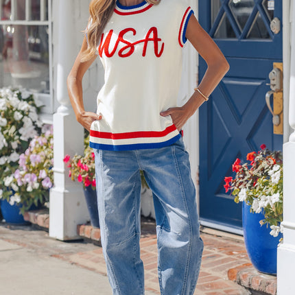 Peyton Trim Short Sleeve Sweater