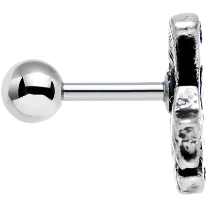 16G 1/4 Clear Gem Moon and Star Left Tragus Cartilage Earring