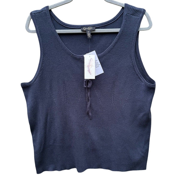 NWT New Jessica Simpson Womens 3X Johanna Tie Front Ribbed Sleeveless Tank Top