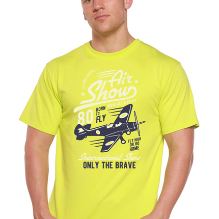 Air Show Men's Bamboo Viscose/Organic Cotton Short Sleeve Graphic T-Shirt