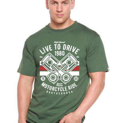 Live To Ride 1980 Men's Bamboo Viscose/Organic Cotton Short Sleeve Graphic T-Shirt