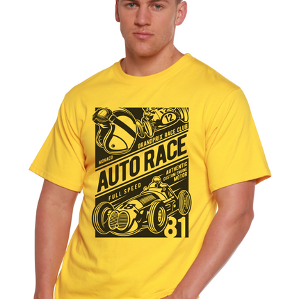 Auto Race Men's Bamboo Viscose/Organic Cotton Short Sleeve Graphic T-Shirt