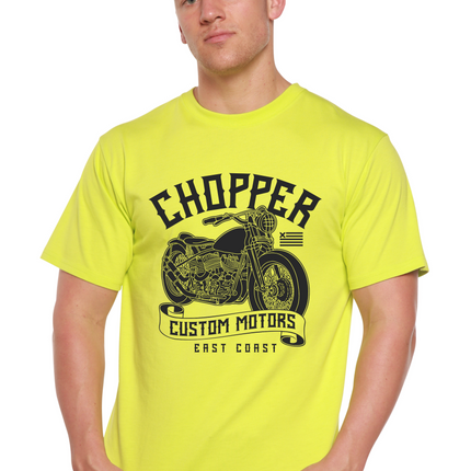Chopper Custom Motors Men's Bamboo Viscose/Organic Cotton Short Sleeve Graphic T-Shirt