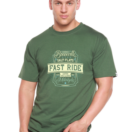 Fast Ride Men's Bamboo Viscose/Organic Cotton Short Sleeve Graphic T-Shirt