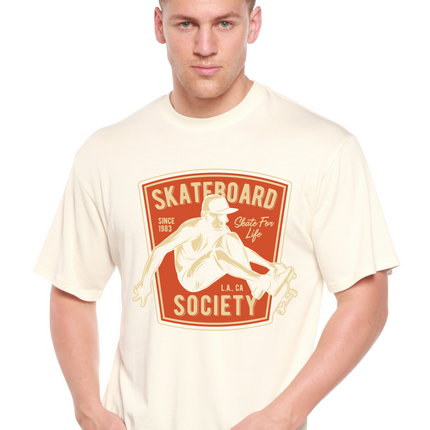 Skateboard Society Men's Bamboo Viscose/Organic Cotton Short Sleeve Graphic T-Shirt