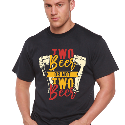 Two Beer Men's Bamboo Viscose/Organic Cotton Short Sleeve Graphic T-Shirt