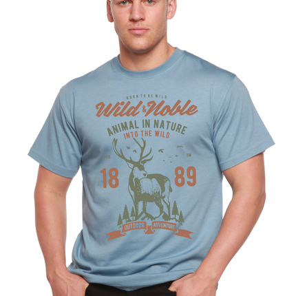 Wild And Noble Spun Bamboo® Men's Bamboo Viscose/Organic Cotton Short Sleeve Graphic T-Shirt