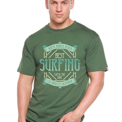 Best Surfing Men's Bamboo Viscose/Organic Cotton Short Sleeve Graphic T-Shirt