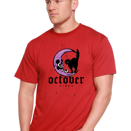 October Vibes Men's Bamboo Viscose/Organic Cotton Short Sleeve Graphic T-Shirt