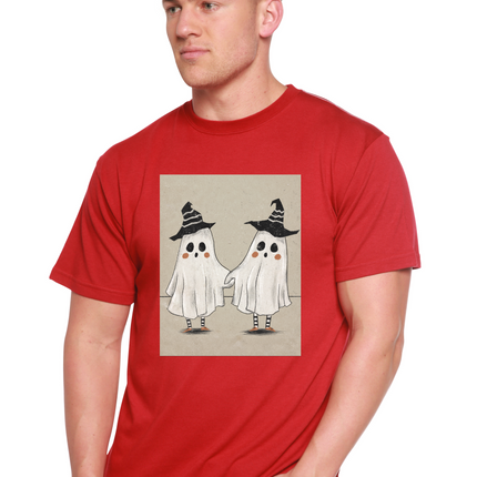 Cute Ghost Men's Bamboo Viscose/Organic Cotton Short Sleeve Graphic T-Shirt