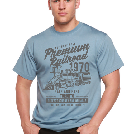 Premium Railroad Spun Bamboo® Men's Bamboo Viscose/Organic Cotton Short Sleeve Graphic T-Shirt