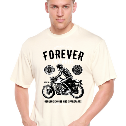 Forever Two Wheel Men's Bamboo Viscose/Organic Cotton Short Sleeve Graphic T-Shirt