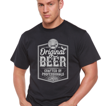 Original Beer Men's Bamboo Viscose/Organic Cotton Short Sleeve Graphic T-Shirt