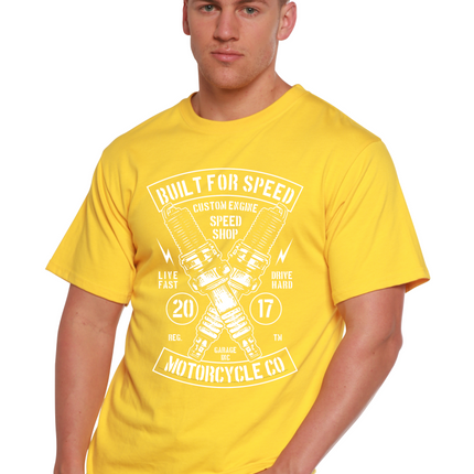 Built For Speed Men's Bamboo Viscose/Organic Cotton Short Sleeve Graphic T-Shirt