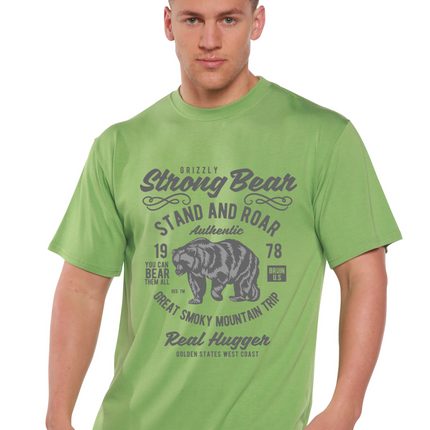 Strong Bear Spun Bamboo® Men's Bamboo Viscose/Organic Cotton Short Sleeve Graphic T-Shirt