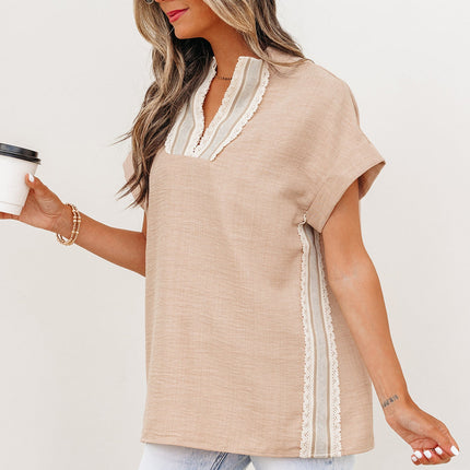 Jessica Rolled Short Sleeve Blouse