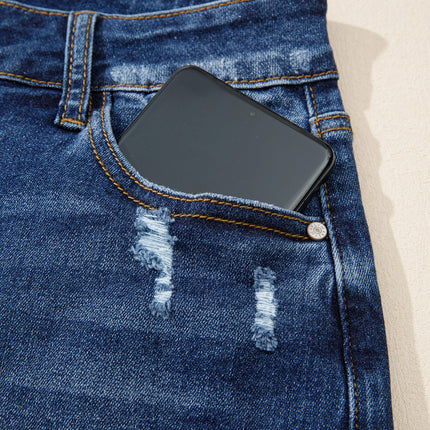 Holland Hem Distressed Whiskery Shorts