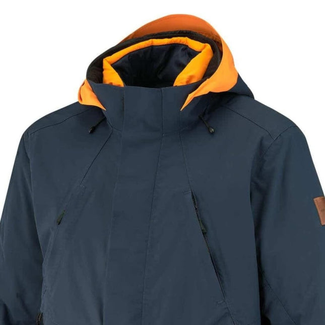 New Ski-Doo Mens XL Dark Navy Blue Orange Corida 3-in-1 Shell Ski Jacket Coat