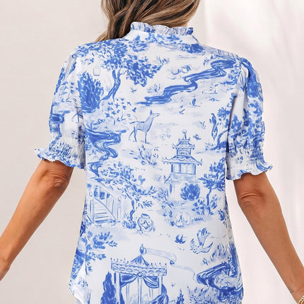 Maddie Paradise Striped Detail Blouse