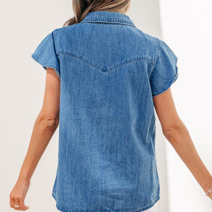Keyla Ruffled Short Sleeve Shirt